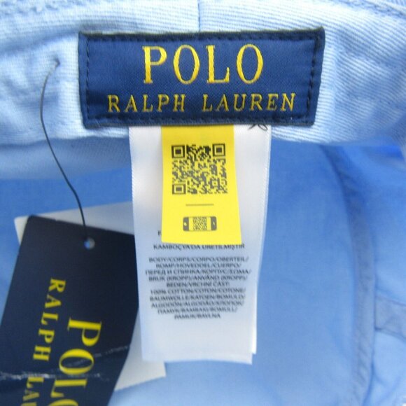 Polo Ralph Lauren Embroidered Bucket Hat Adult Size S/M Powder Blue NEW - Picture 8 of 10